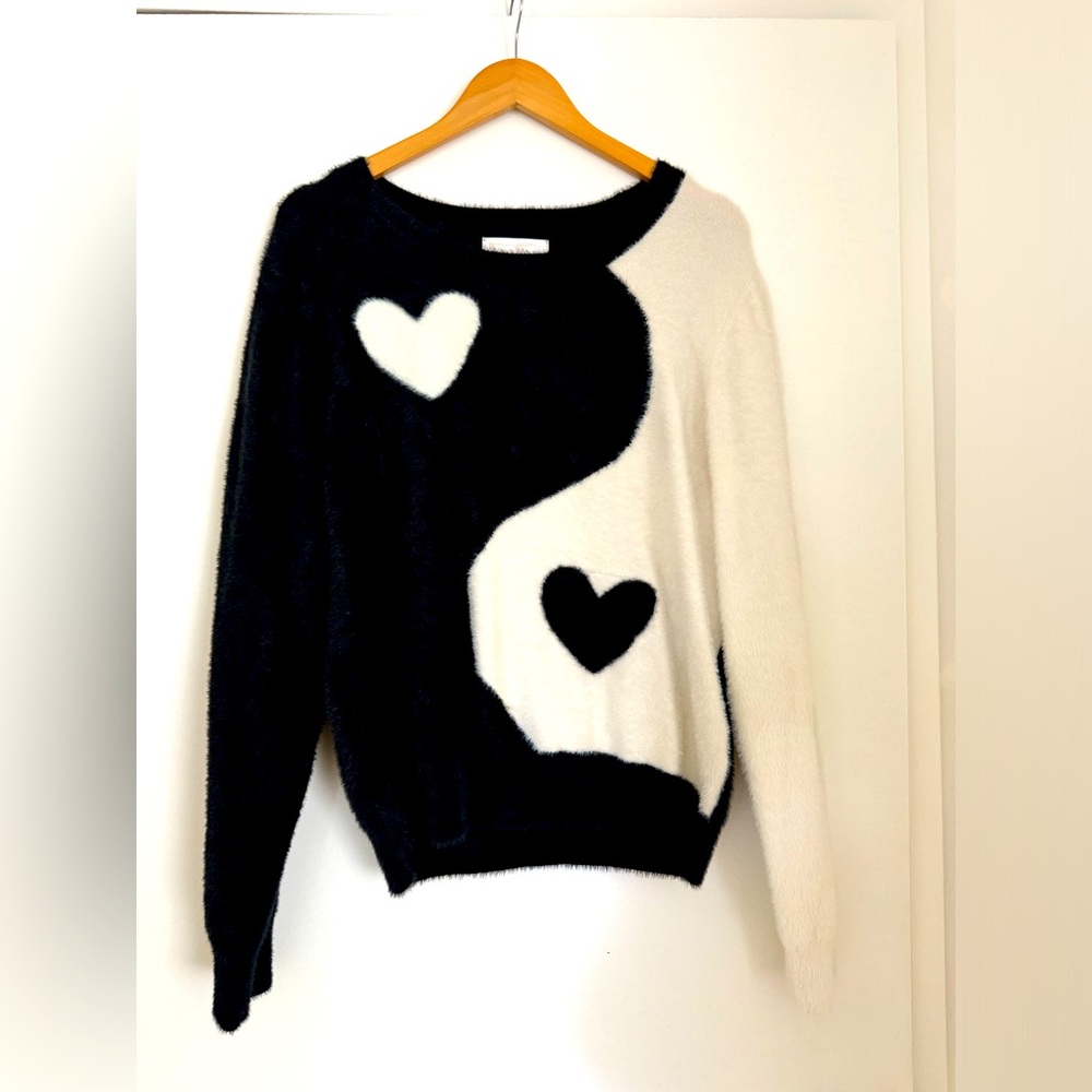 Spiritual Gangster Yin Yang Knit Sweater. Size Medium